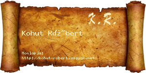 Kohut Róbert névjegykártya