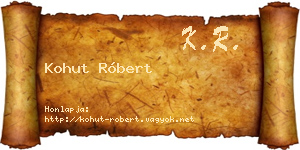 Kohut Róbert névjegykártya